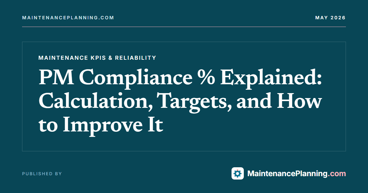 PM Compliance % Explained: Calculation, Targets, and How to Improve It