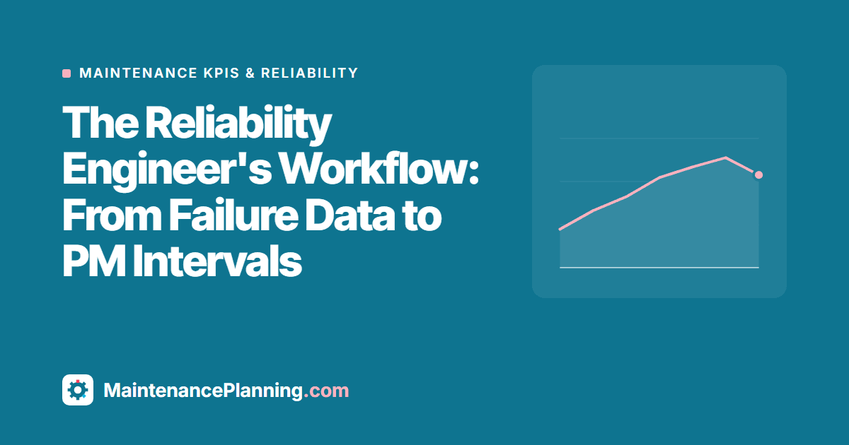 The Reliability Engineer's Workflow: From Failure Data to PM Intervals