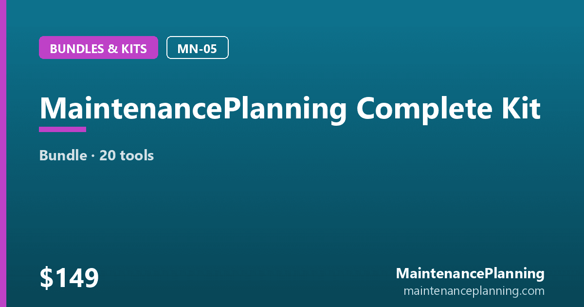 MaintenancePlanning Complete Kit